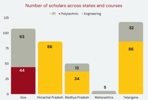 Betiyan Scholarship Program Data across stats and courses