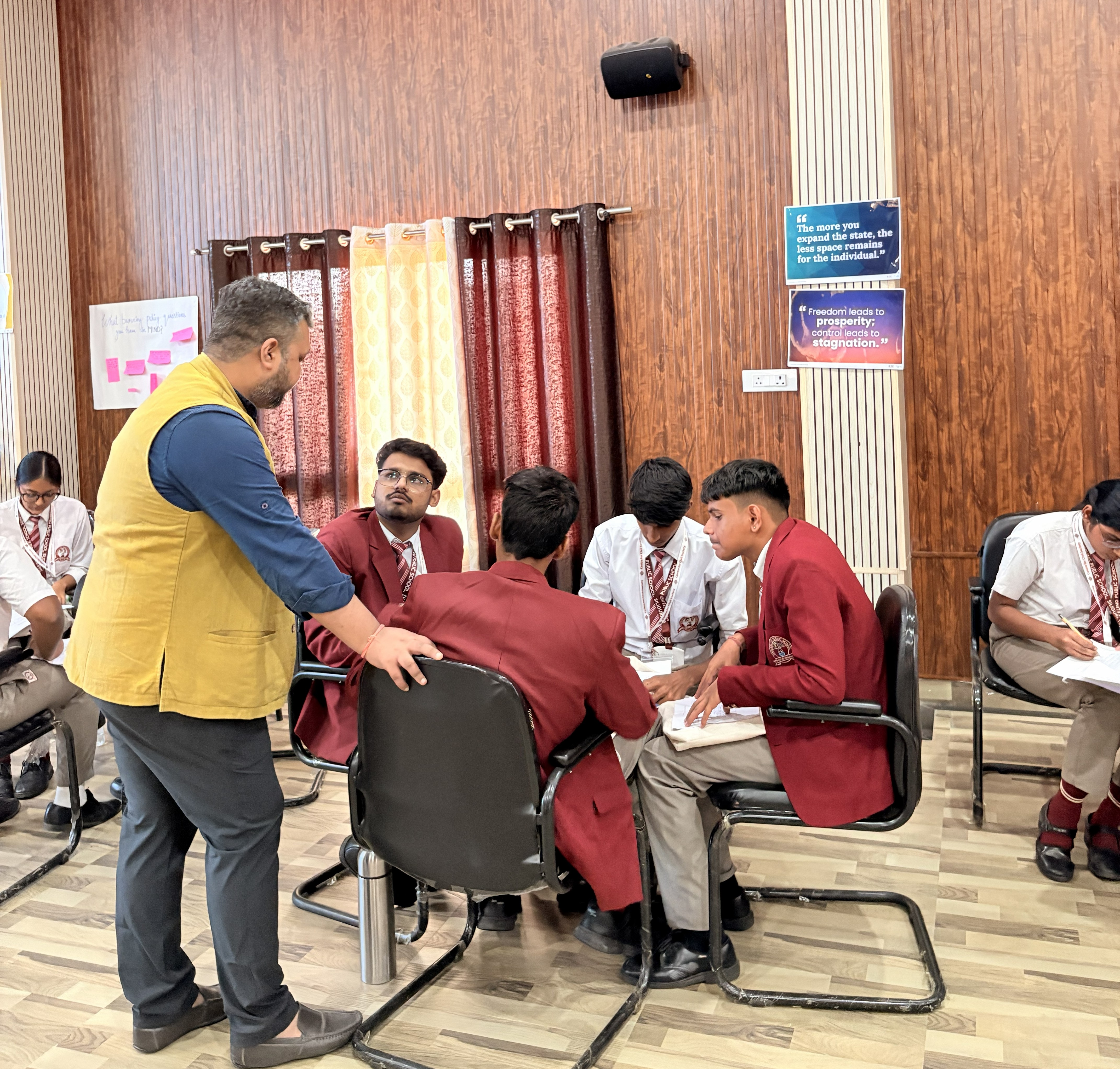 Discussion with students